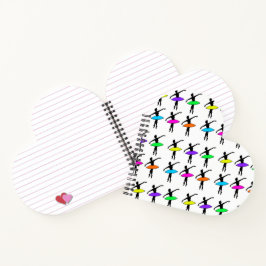 ネオンバレリナバレエツチュダンス先生ポインテ ノートブック