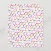 ネオンバレーボールオンホワイトスクラップブック紙 (正面/裏面)