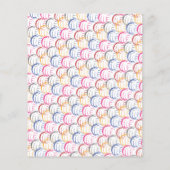 ネオンバレーボールオンホワイトスクラップブック紙 (裏面)