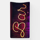 ネオンバーのサイン写真 横断幕 (縦)