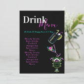 ネオンバークラブレストラン抽象芸術ドリンクメニュー シーズンカード (スタンド正面)