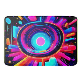 ネオンバースト:抽象芸術エネルギー バスマット