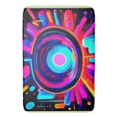 ネオンバースト：抽象芸術エネルギー バスマット (正面縦)