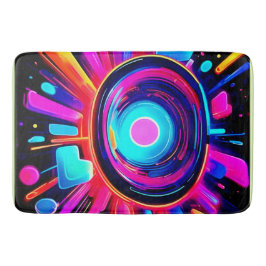 ネオンバースト:抽象芸術エネルギー バスマット