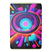 ネオンバースト:抽象芸術エネルギー バスマット (正面縦)