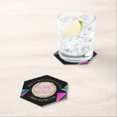 ネオンバーレストランカンパニービジネスロゴスクエアP ペーパーコースター (インサイチュ)