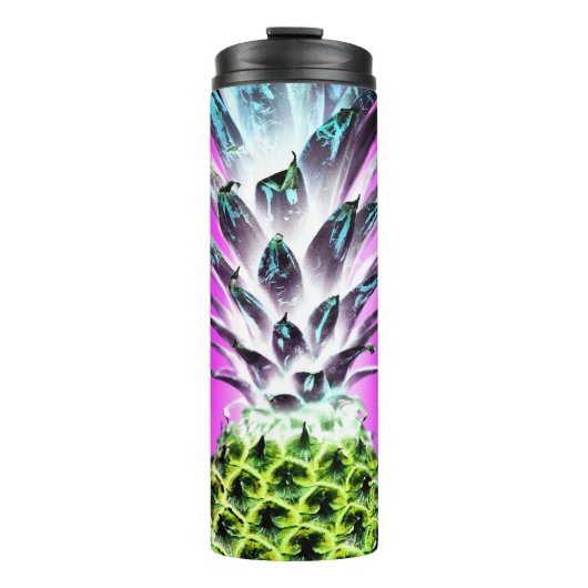 ネオンパイナップルカラフル熱帯果実ハワイアン タンブラー (正面)