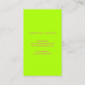 ネオンパイナップルデザイン 名刺 (裏面)