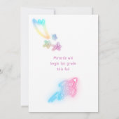 ネオンパステルスターズ銀河系キッズエンゲージメントフォトアン 案内状 (裏面)