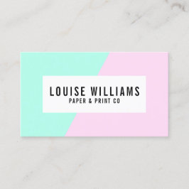 ネオンパステル調の薄紫および真新しい名刺 名刺