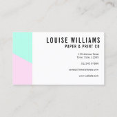 ネオンパステル調の薄紫および真新しい名刺 名刺 (裏面)