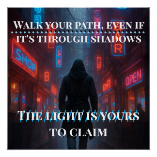 ネオンパス – サイバーパンク路地ポスター ポスター