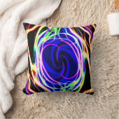 ネオンパターンで宇宙を明るくする クッション (ブランケット)