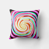 ネオンパターンのアートワーク クッション (裏面)