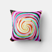 ネオンパターンのアートワーク クッション (正面)