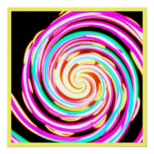 ネオンパターンのアートワーク ポスター (正面)