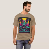 ネオンパップDJシンスウェーブギフト Tシャツ (正面フル)