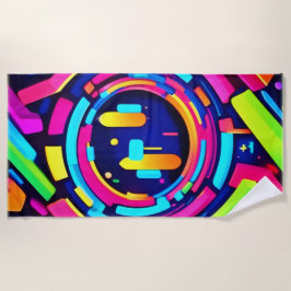 ネオンパルス：デジタル交響曲 ビーチタオル