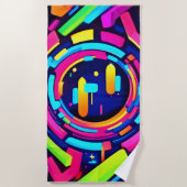 ネオンパルス：デジタル交響曲 ビーチタオル (正面)