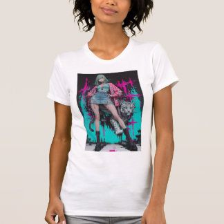 ネオンパンクの少女 Tシャツ
