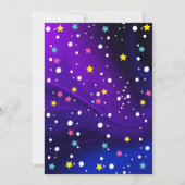 ネオンパンケーキとパジャマの誕生日パーティーの招待 招待状 (裏面)