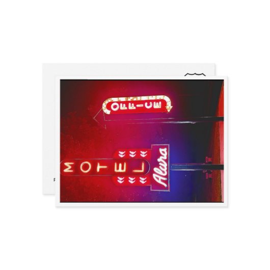 ネオンパーク ルート66 モーテル シーズンポストカード (正面/裏面インサイチュ)