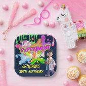 ネオンパーソナライズされたサイエンスSTEM実験広場 ペーパープレート (パーティー)