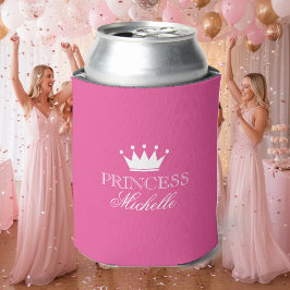 ネオンパーソナライズされたピンクプリンセスクラウン缶クーラー 缶クーラー