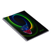 ネオンパーソナライズされたヘビ ノートブック (右側)