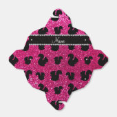 ネオンパーソナライズされたホットピンクグリッターリス フェイバーボックス (折り畳みなし)