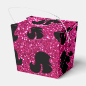 ネオンパーソナライズされたホットピンクグリッターリス フェイバーボックス (裏面サイド)