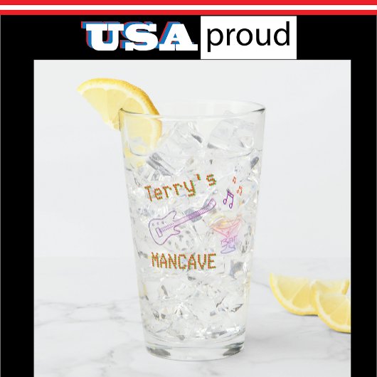 ネオンパーソナライズされたマンケーブ🍺タバフェイクーンクラブ タンブラーグラス