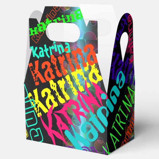 ネオンパーソナライズされたラカラフルイト優先ボックス フェイバーボックス (オープン)