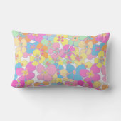 ネオンパーソナライズされたレトロフローラピンク アウトドアクッション (裏面)