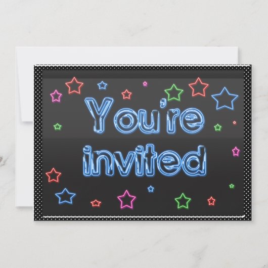 ネオンパーティの招待状 招待状 (正面)