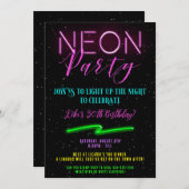 ネオンパーティーの招待状, ネオンの招待状 招待状 (正面/裏面)