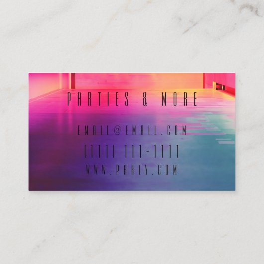 ネオンパーティーは名刺をつけます 名刺 (裏面)