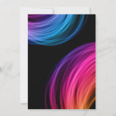 ネオンパーティーグロー誕生日招待状 招待状 (裏面)