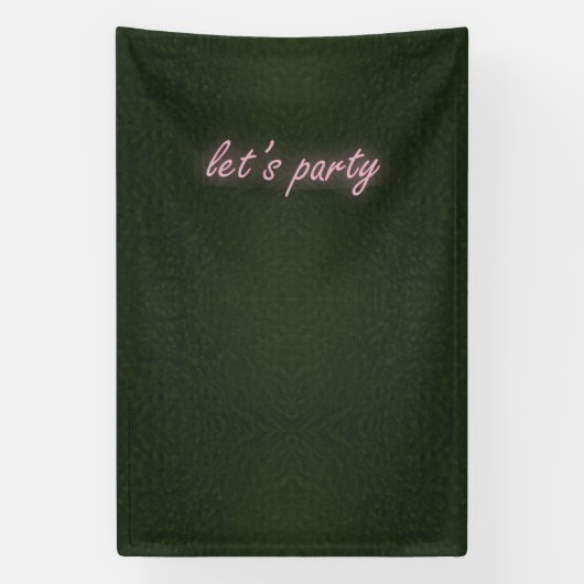 ネオンパーティーサインオングラス背景バナー 横断幕 (縦)