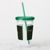 ネオンパーティー草の背景 アクリルタンブラー (左)