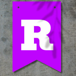 ネオンパープルとホワイトの色 | カスタマイズ バンティングフラッグ