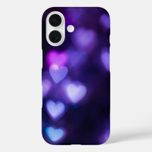 ネオンパープルハート iPhone 16ケース
