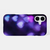 ネオンパープルハート iPhone 16ケース (裏面横)