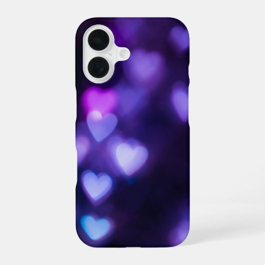 ネオンパープルハート iPhone 16ケース (裏面)