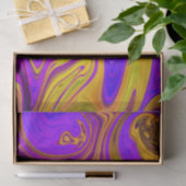 ネオンパープルピンクイエロー抽象デザイン 薄葉紙 (ギフト)