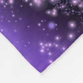 ネオンパープルピンクエレファント歩くアットスタリーナイト  フリースブランケット (角)