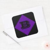 ネオンパープルベルベットパーソナライズされたホームカジノ スクエアシール (封筒)