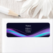 ネオンパープル曲線住所 シール (インサイチュ)