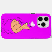 ネオンパープル韓国の指のハートサイン暖かい肌 Case-Mate iPhoneケース (裏面 (横))