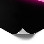 ネオンパームツリーグリーン&ピンクオープン看板ポスター ポスター (角)